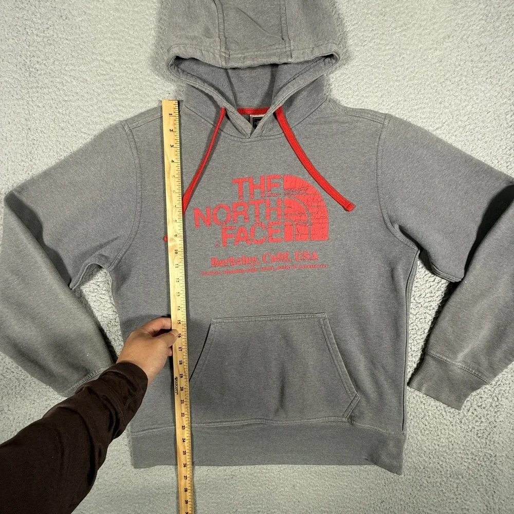 The North Face Sweatshirt Mens Medium Gray Pullover Hoodie‎ Casual Preppy Logo